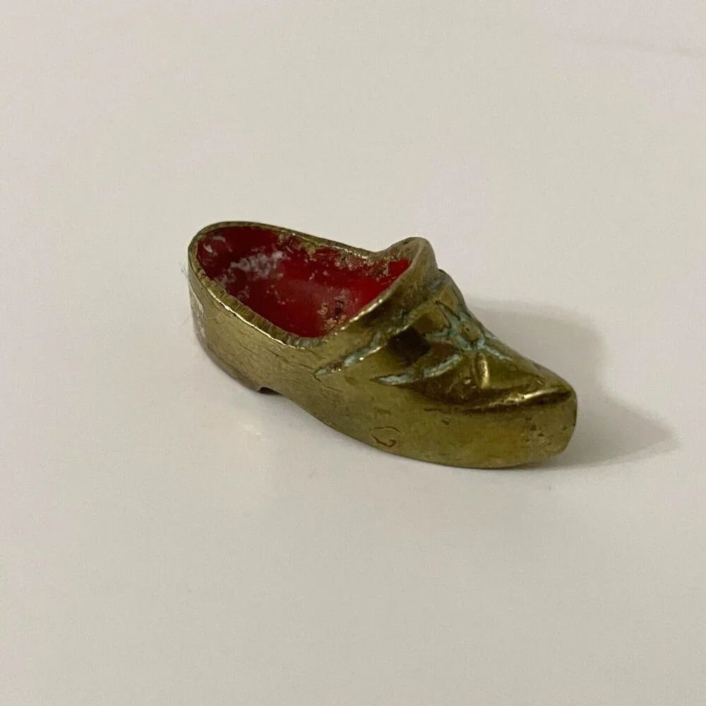 Vintage Collectible Miniature Dutch Shoe Clog Made In Belgium 1 1/4 Inch
